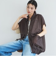 フレンチスリーブジップシアージャケット