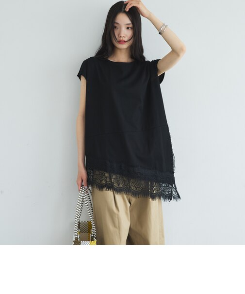 【イージーケア／接触冷感】イレヘムレースフレンチＴＯＰＳ