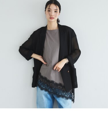 【イージーケア／接触冷感】イレヘムレースフレンチＴＯＰＳ