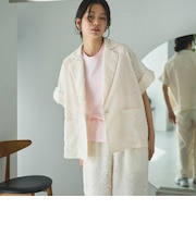 ボタニカルカットジャガードジャケット