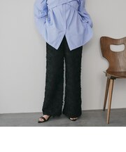 ボタニカルカットジャガードパンツ