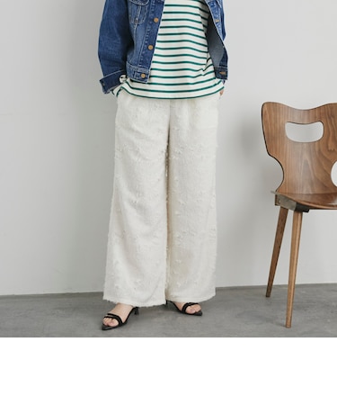 ボタニカルカットジャガードパンツ