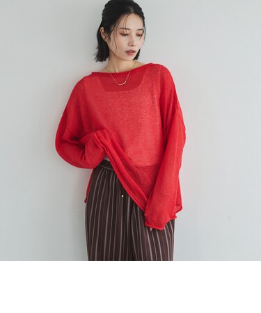 ペーパーヤーンルーズプルオーバー