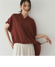 開衿フロントドロストシャツ