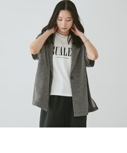カラミツイードメッシュフレンチスリーブジャケット