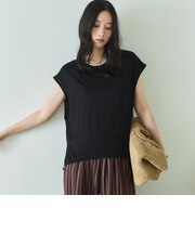 裾ドロストフレンチスリーブカットトップス