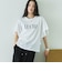 袖フリルプリントＴシャツ