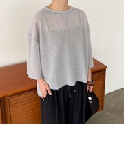 サイドスリットシアーカットプルオーバー