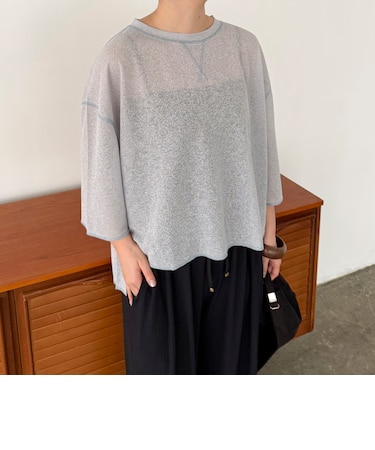 サイドスリットシアーカットプルオーバー
