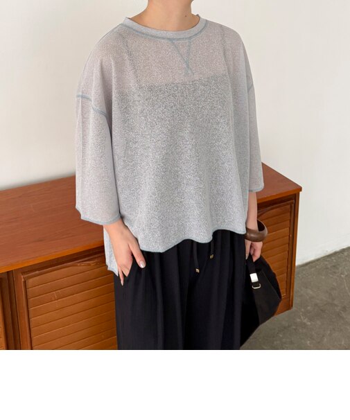 サイドスリットシアーカットプルオーバー