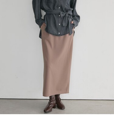 カットジョーゼットサイドZIPスカート