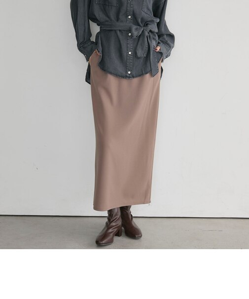 カットジョーゼットサイドZIPスカート