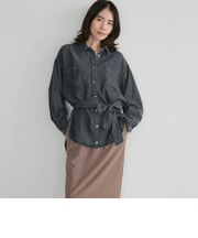ソフトデニム3WAYボウタイシャツ