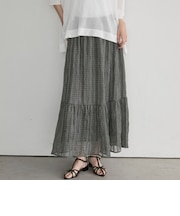 シアーチェックティアードスカート