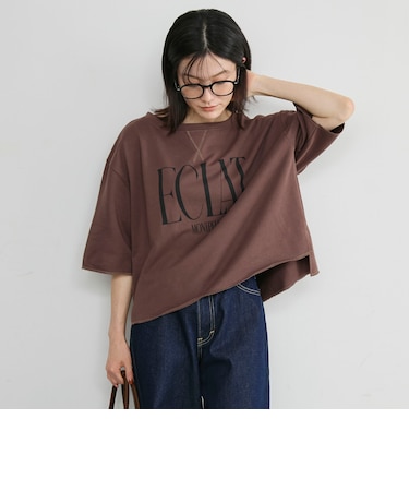ECLATミニ裏毛ハーフスリーブプルオーバー