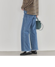 セミフレアストレッチデニムパンツ