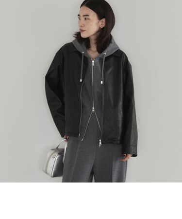 シンセティックレザーブルゾン