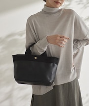 【VERY 10月号掲載】[ブレス トプカピ] Breath TOPKAPI RIPPLE リプル ネオレザー ミニ トートバッグ【キズ 雨 にも強い】