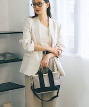 【BREATH TOPKAPI】 スコッチグレイン ネオレザー ミニ トート バッグ ショルダー付き S