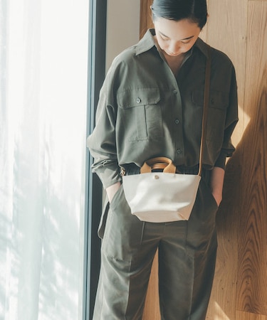 [トプカピ ブレス] TOPKAPI BREATH スコッチグレイン ネオレザー ショルダー付き ミニ トートバッグ プレーン