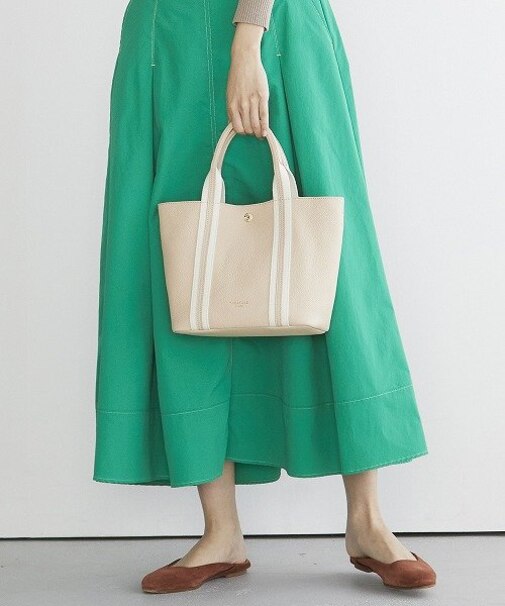 【TREASURE TOPKAPI】 ソフトシュリンク テープコンビ ミニ トート バッグ ショルダーベルト付