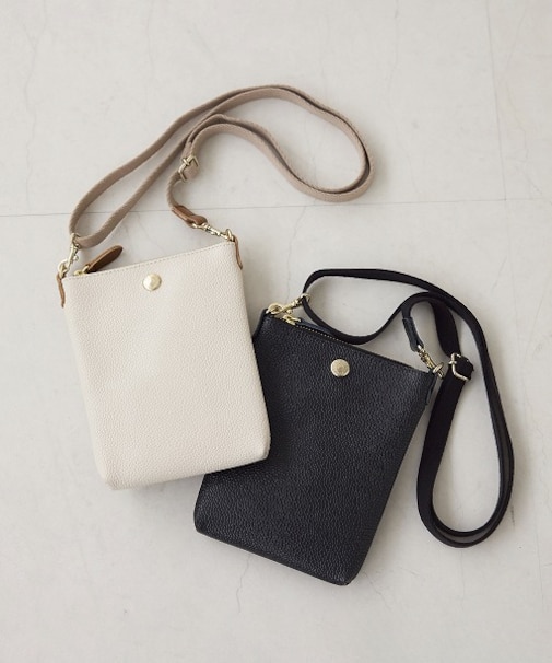 【BREATH TOPKAPI】 SCOTCH GRAIN スコッチグレイン ネオレザー サコッシュ スマホ ショルダーバッグ【キズ 雨 にも強い】【VERY 掲載】