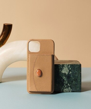 【TOPKAPI】 gemdrops ジェムドロップ ミニエンボスレザー 天然石 モバイルケース(i phone13)