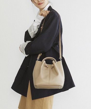 【TREASURE TOPKAPI】 スプリットレザー フロントタック ショルダー バッグ