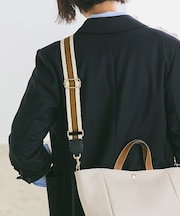 【雑誌掲載】【BREATH TOPKAPI】 アクリル ストライプ ショルダーベルト 38㎜