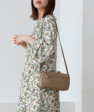 【TREASURE TOPKAPI】シュリンクレザー スクエア 2way ショルダー バッグ