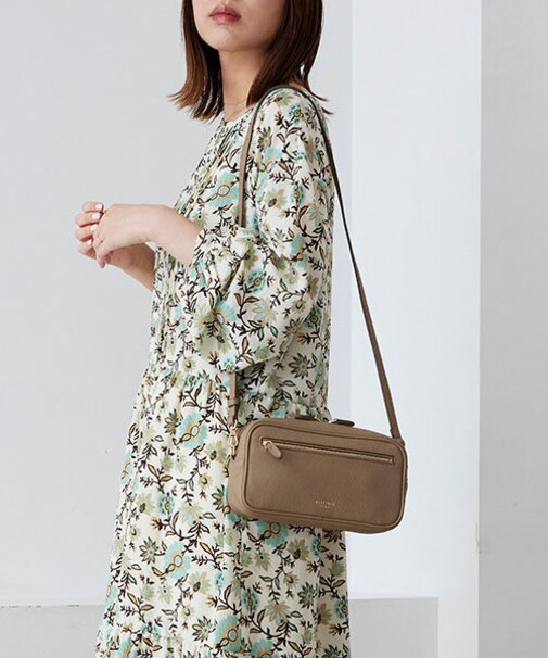 【TREASURE TOPKAPI】シュリンクレザー スクエア 2way ショルダー バッグ