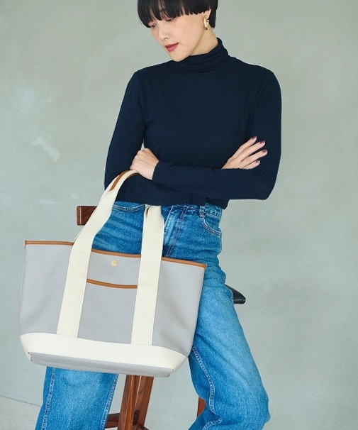 【Breath TOPKAPI】SCOTCH GRAIN スコッチグレイン ロングハンドル トートバッグ L