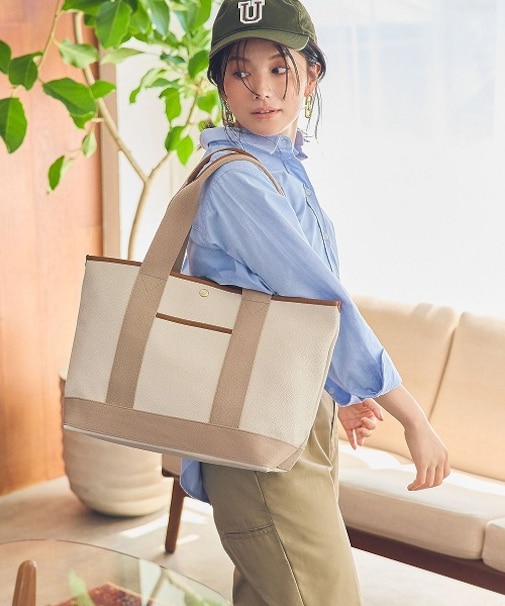 【Breath TOPKAPI】SCOTCH GRAIN スコッチグレイン ロングハンドル トートバッグ L