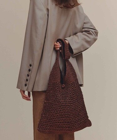 【TREASURE TOPKAPI】メタリックニット ワンショルダー バッグ
