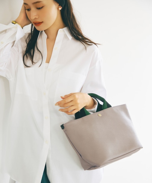 【Breath TOPKAPI】SCOTCH GRAIN スコッチグレイン プレーン バイカラーハンドル ミニ トートバッグ