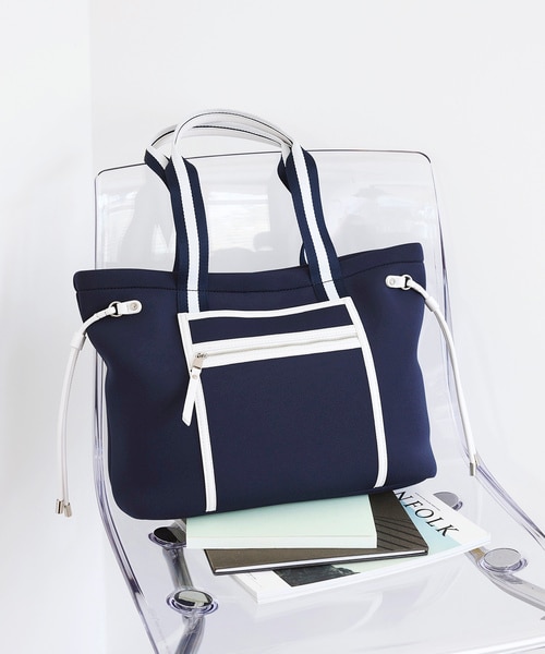 TREASURE TOPKAPI】ネオプレン フロントポケット 2way トートバッグ