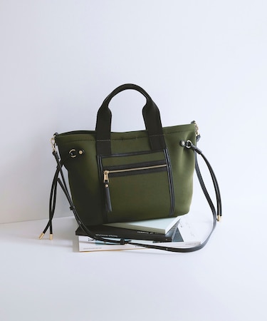 【新色追加】【TREASURE TOPKAPI】ネオプレン フロントポケット 2way ショルダー付き ミニトートバッグ