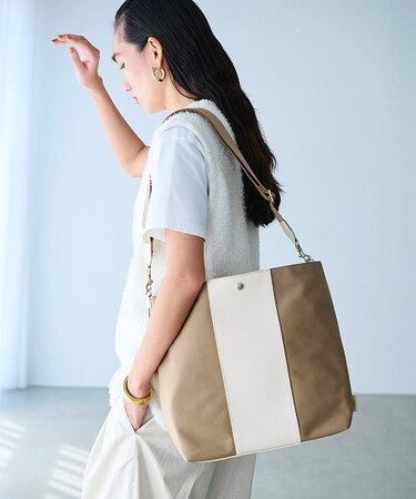 【Breath TOPKAPI】RHOMBUS ランバス ナイロン コンビ ショルダーバッグ