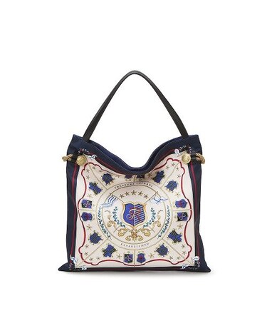 【TREASURE TOPKAPI】マイルドサテン スカーフ柄 トートバッグ