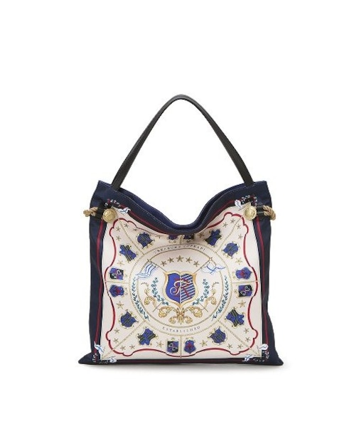 【TREASURE TOPKAPI】マイルドサテン スカーフ柄 トートバッグ