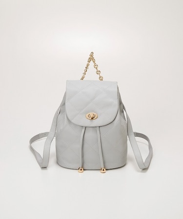 【TREASURE TOPKAPI】ソフトレザー キルティング チェーン付き ミニ リュック