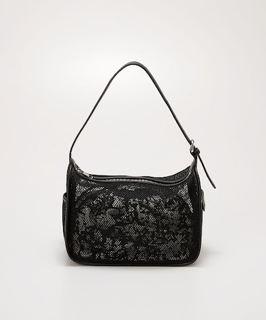 【TREASURE TOPKAPI】プリント 巾着バッグ付き メッシュ ワンハンドルバッグ