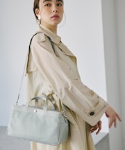 【Breath TOPKAPI】防水ナイロン レザーコンビ ミニトート ショルダーバッグ