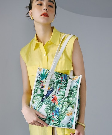 【TREASURE TOPKAPI】メッシュ ダブルプリント A4 トートバッグ