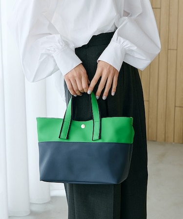 【Breath TOPKAPI】Bright ブライト カラーブロックミニ トートバッグ