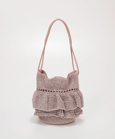 【TREASURE TOPKAPI】メタルコード フリル ショルダーバッグ