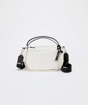 【Breath TOPKAPI】【撥水】ツヤ ナイロン ショルダー付き ラウンド トートバッグ