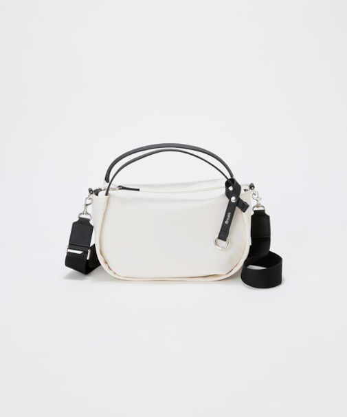 【Breath TOPKAPI】【撥水】ツヤ ナイロン ショルダー付き ラウンド トートバッグ