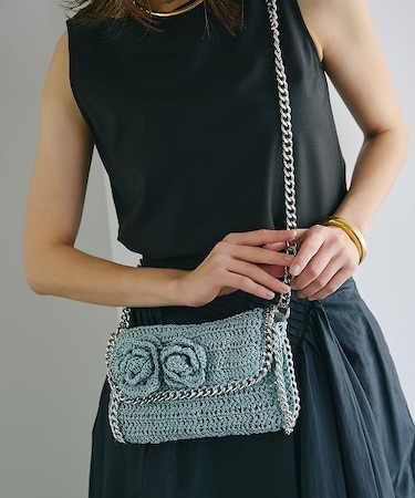 【TREASURE TOPKAPI】フラワーモチーフ チェーン ショルダーバッグ