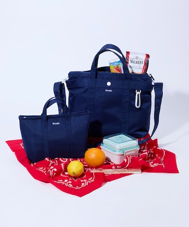 【Breath TOPKAPI】CHILLGO 保冷バッグ付き ショルダー付き ナイロン トートバッグ M / 撥水